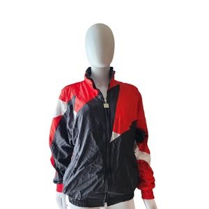 Vintage Red/Black/White Windbreaker Jacket